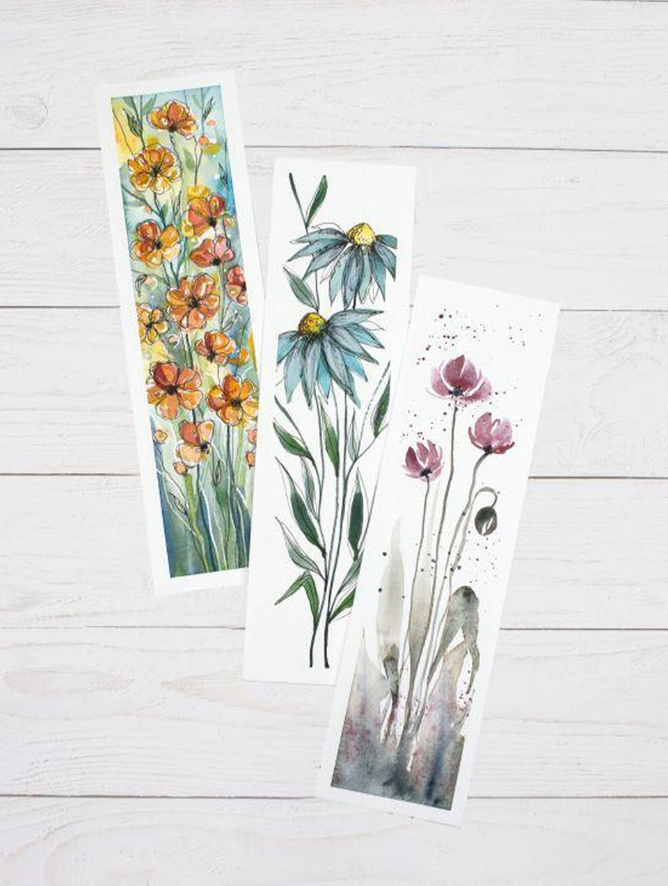 Block Marcapáginas Papel de Acuarela Hahnemühle – 15 hojas 5,5x20 cm, 300 g/m² 2