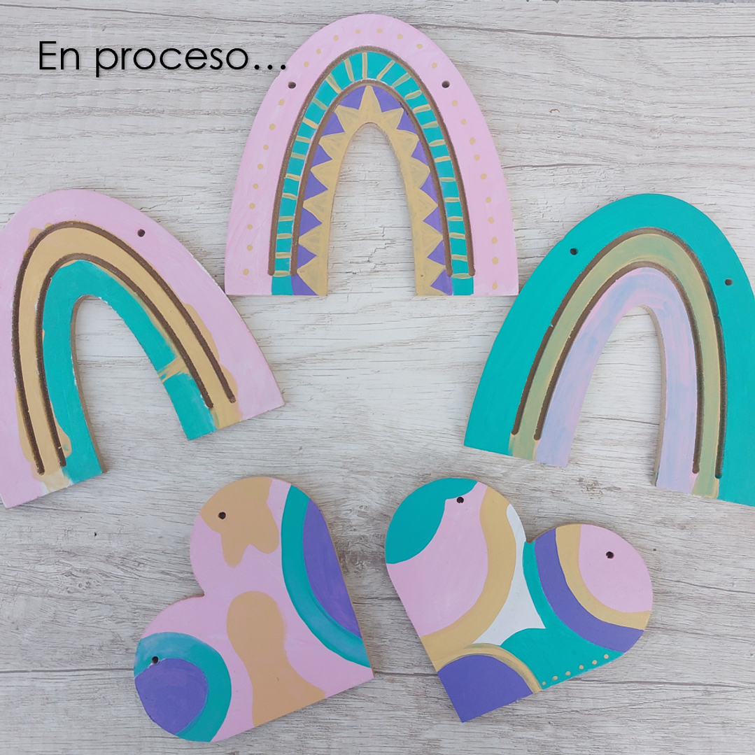 Kit Guirnalda Arcoíris y Corazones  1