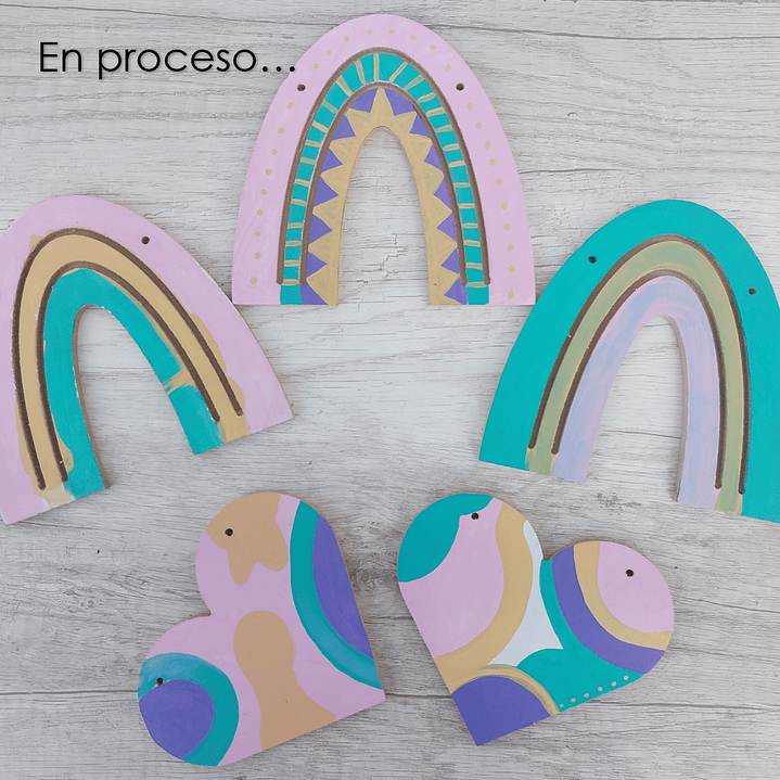 Kit Guirnalda Arcoíris y Corazones  1