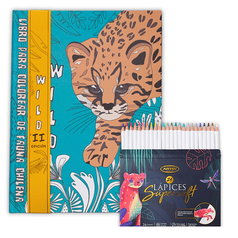 ⭐ Kit Libro WILD + Lápices Super Soft (24 colores)