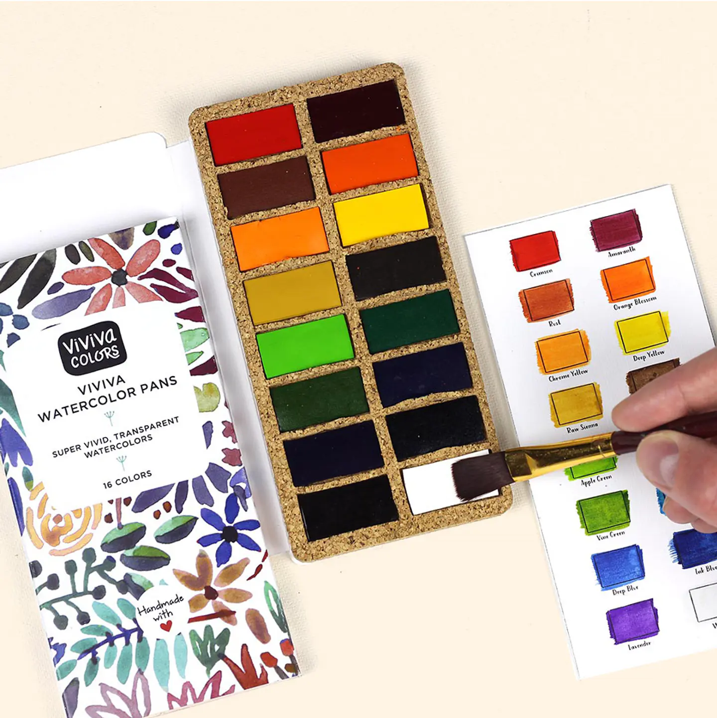 ⭐ Kit Acuarela Premium: Sketchbook 100% Algodón + Viviva Colors Pan 5