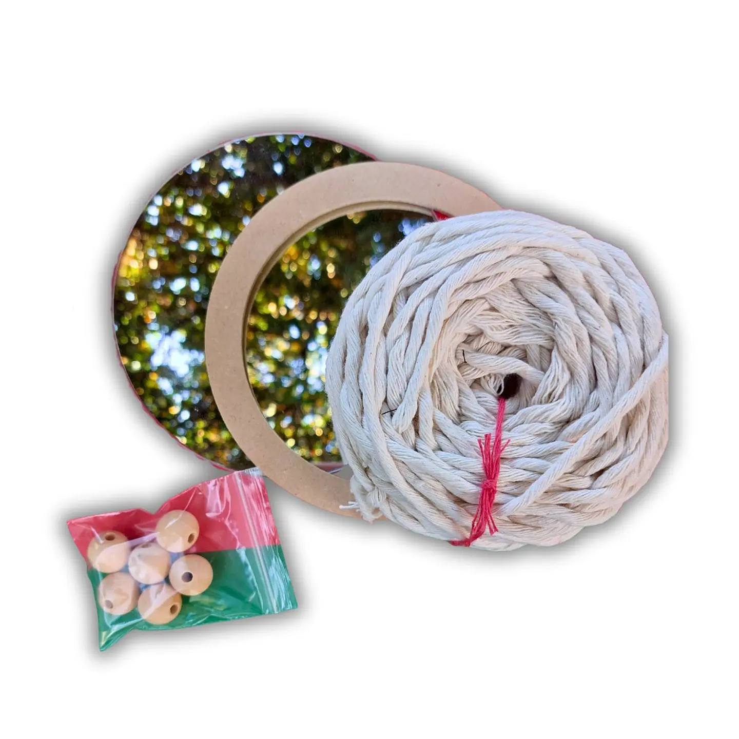 ⭐ Kit Espejo en Macramé – Para Crear tu Propio Diseño 1