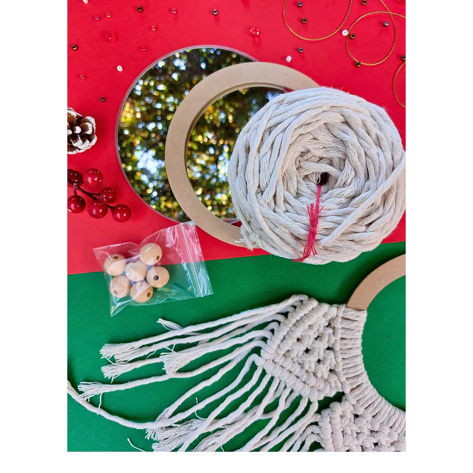 ⭐ Kit Espejo en Macramé – Para Crear tu Propio Diseño 2