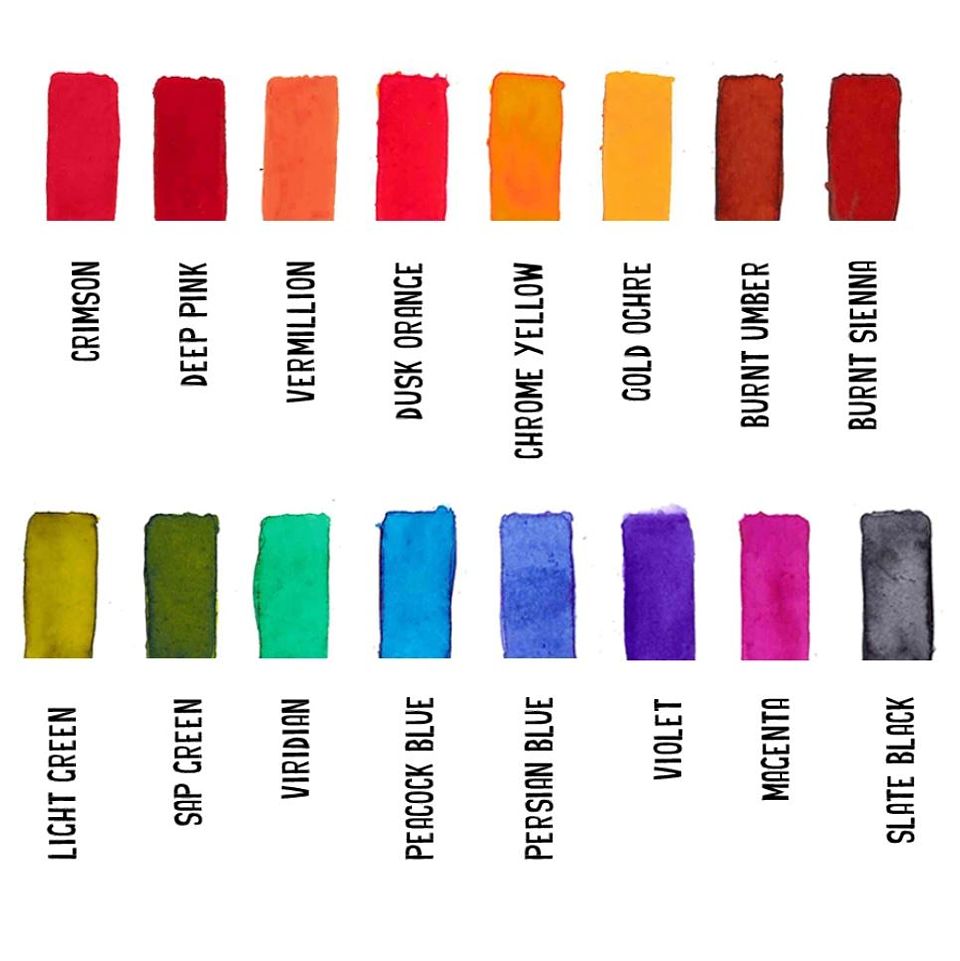 Acuarelas Viviva Colorsheets Original – Set Portátil de 16 Colores 6