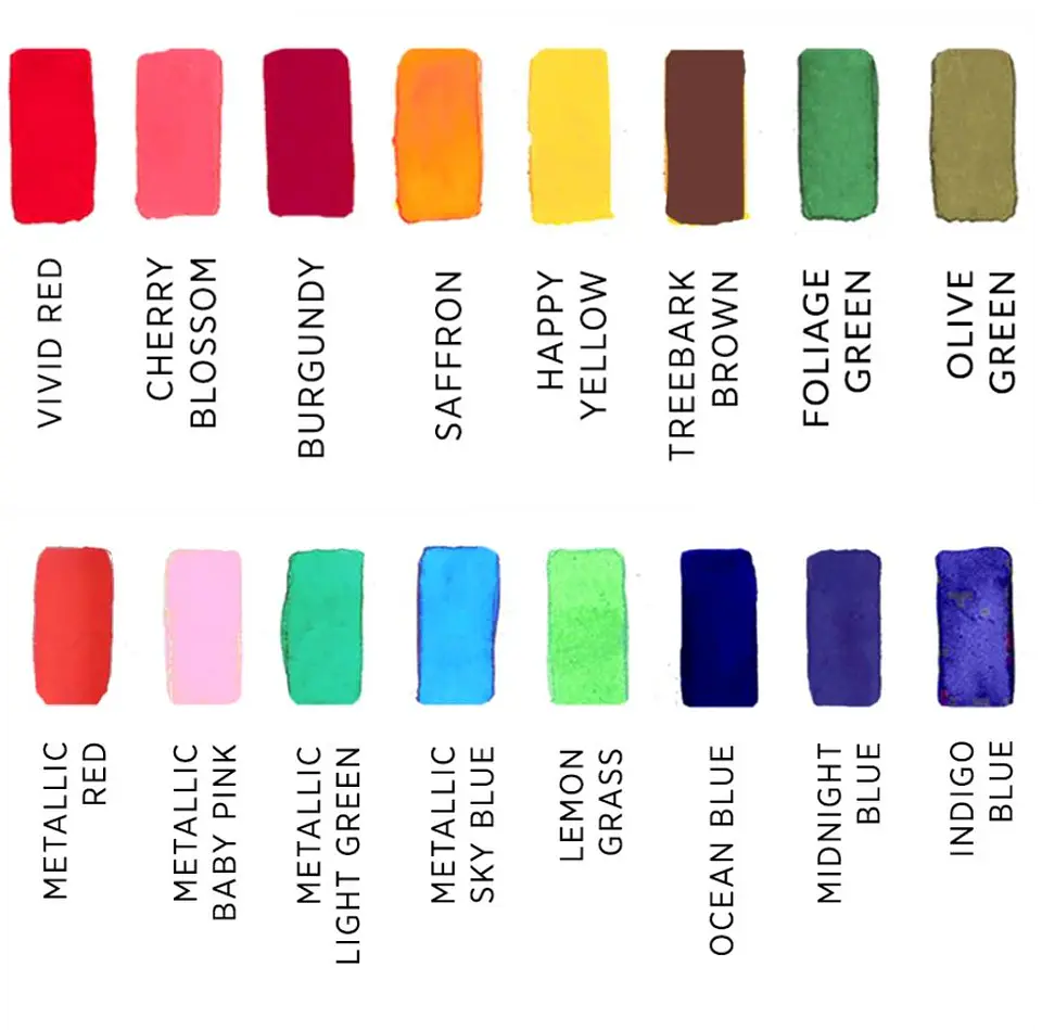 Acuarelas Viviva Colorsheets Primavera – Set Portátil de 16 Colores 7