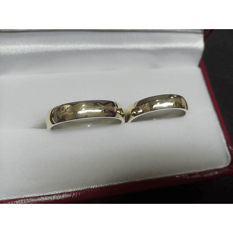 Argollas para matrimonio en oro plata lisas half round