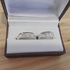 Argollas para matrimonio en oro plata ondulado parcial