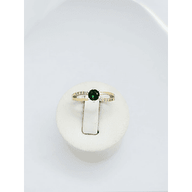 Compromiso en oro plata y circón suizo