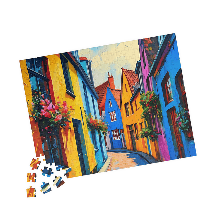 Discover the city of Bruges in Belgium – Piece by Piece! Jigsaw Puzzle Great family gathering time, practise focus and relaxation. 9