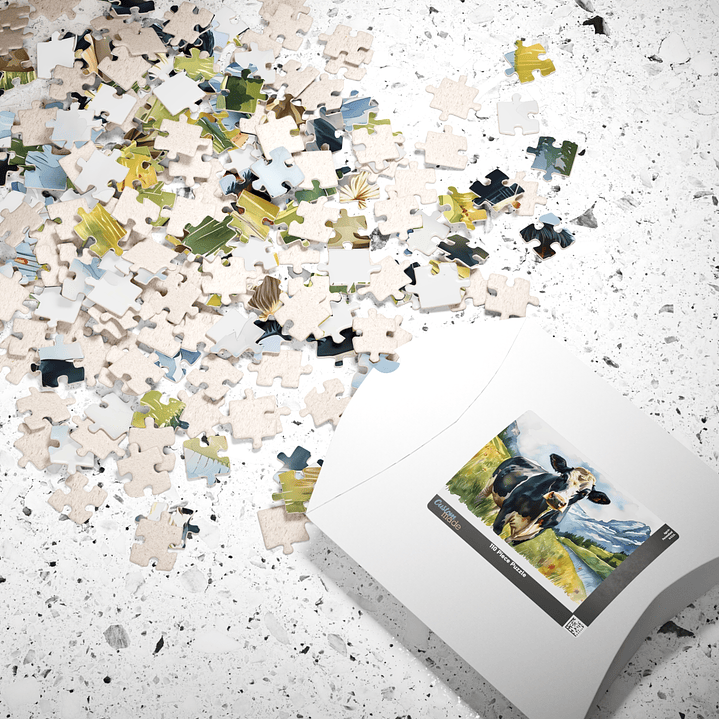 Pasture Grace: Watercolor Cow Puzzle 2