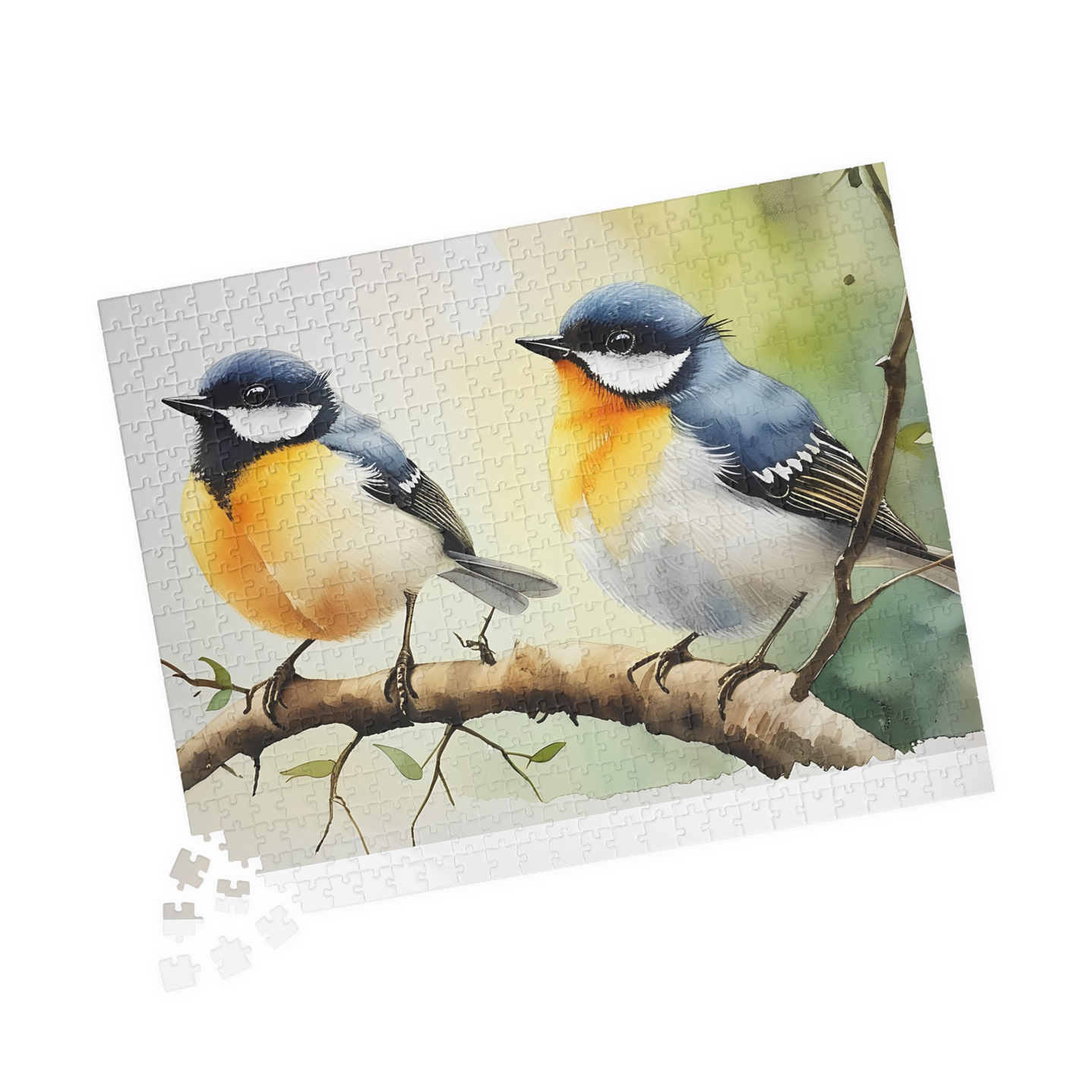 River Serenade: Watercolor Birds Puzzle 7