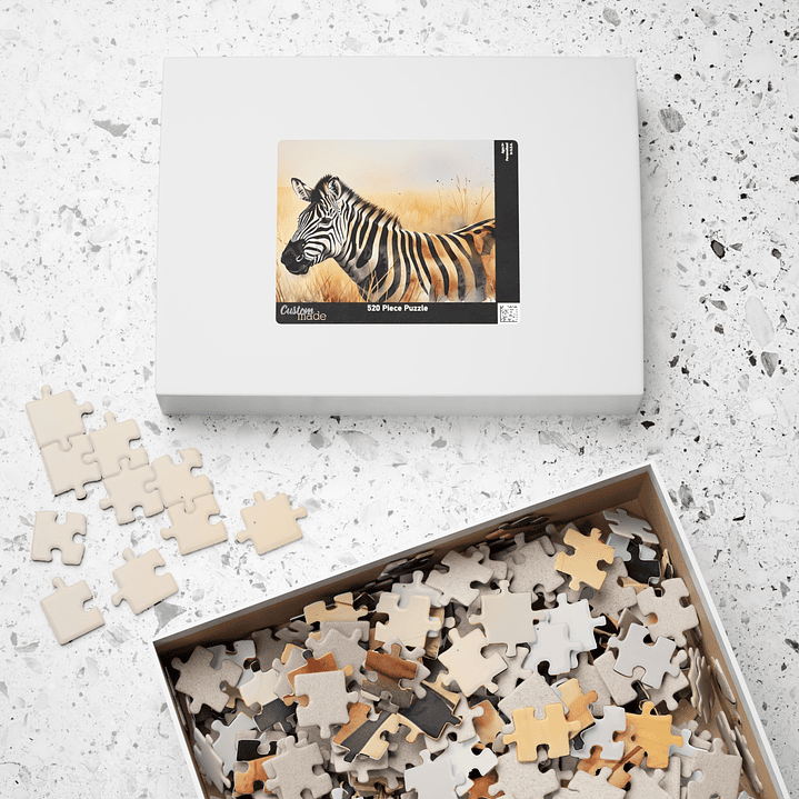 Savanna Stripes: Watercolor Zebra Puzzle 2