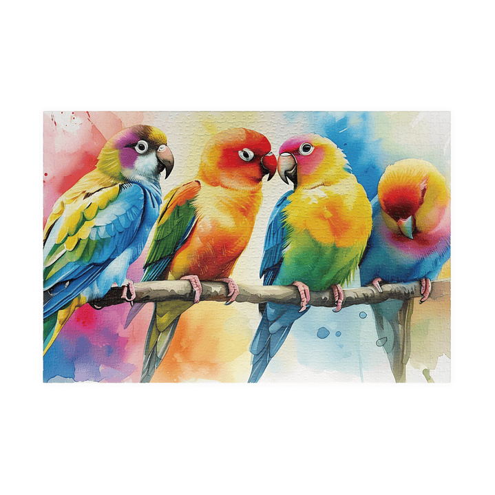 Feathered Harmony: Vibrant Birds on a String Puzzle 1