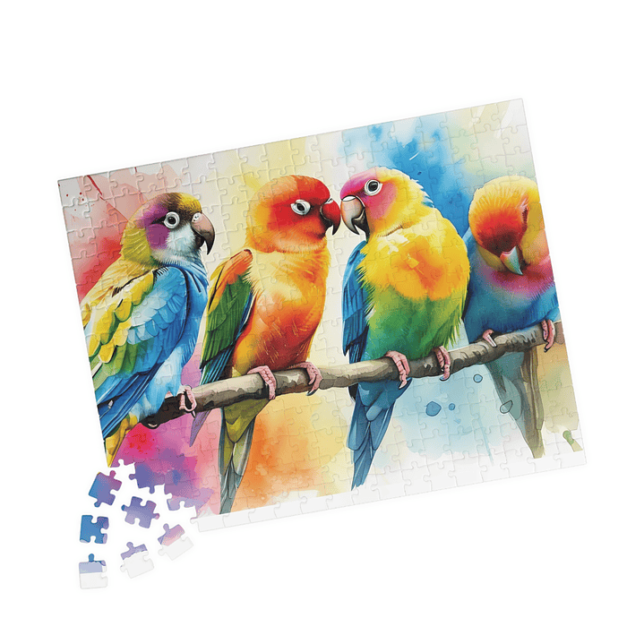 Feathered Harmony: Vibrant Birds on a String Puzzle 6