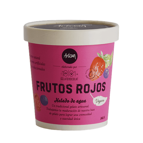 Helado Frutos Rojos - Base Vegetal