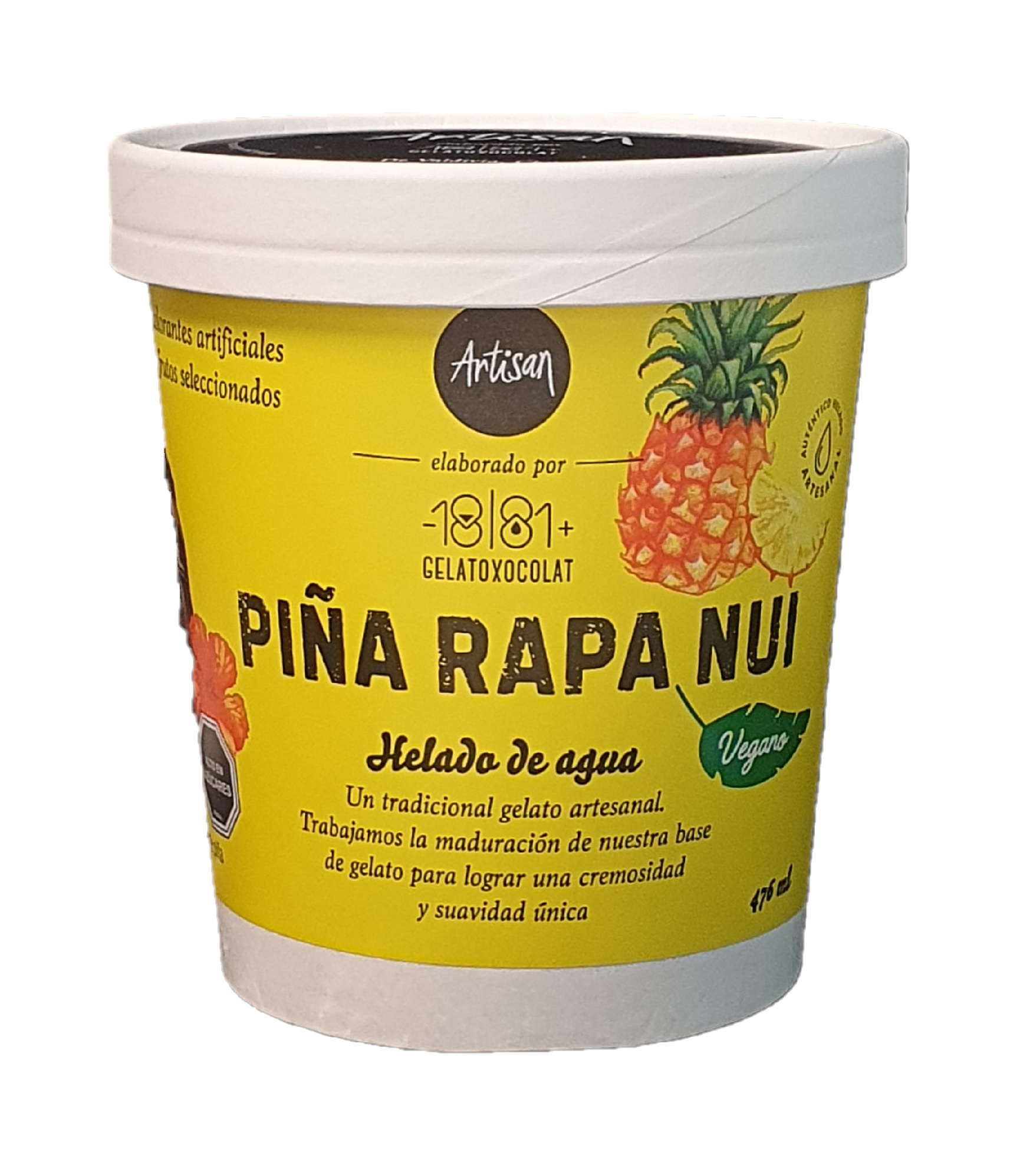 Helado Piña Rapa Nui - Base Vegetal