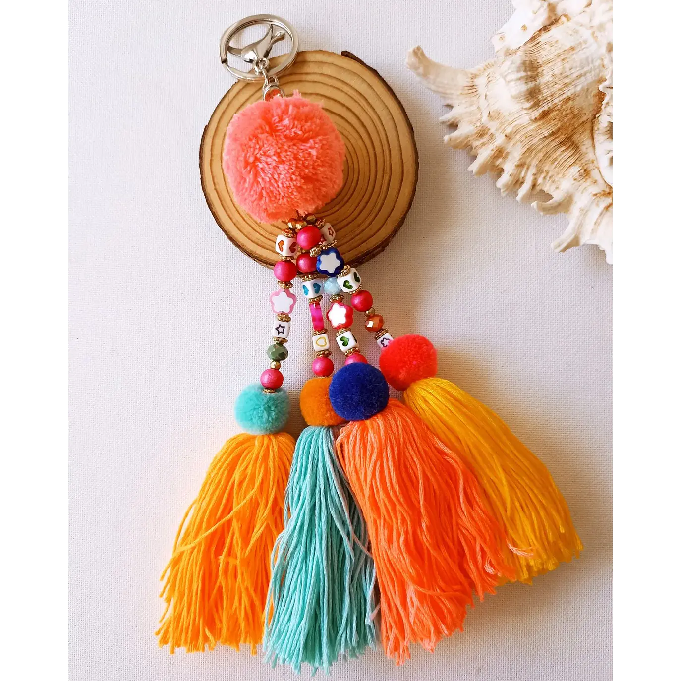 Porta-chaves Bohemian com tons coloridos 1
