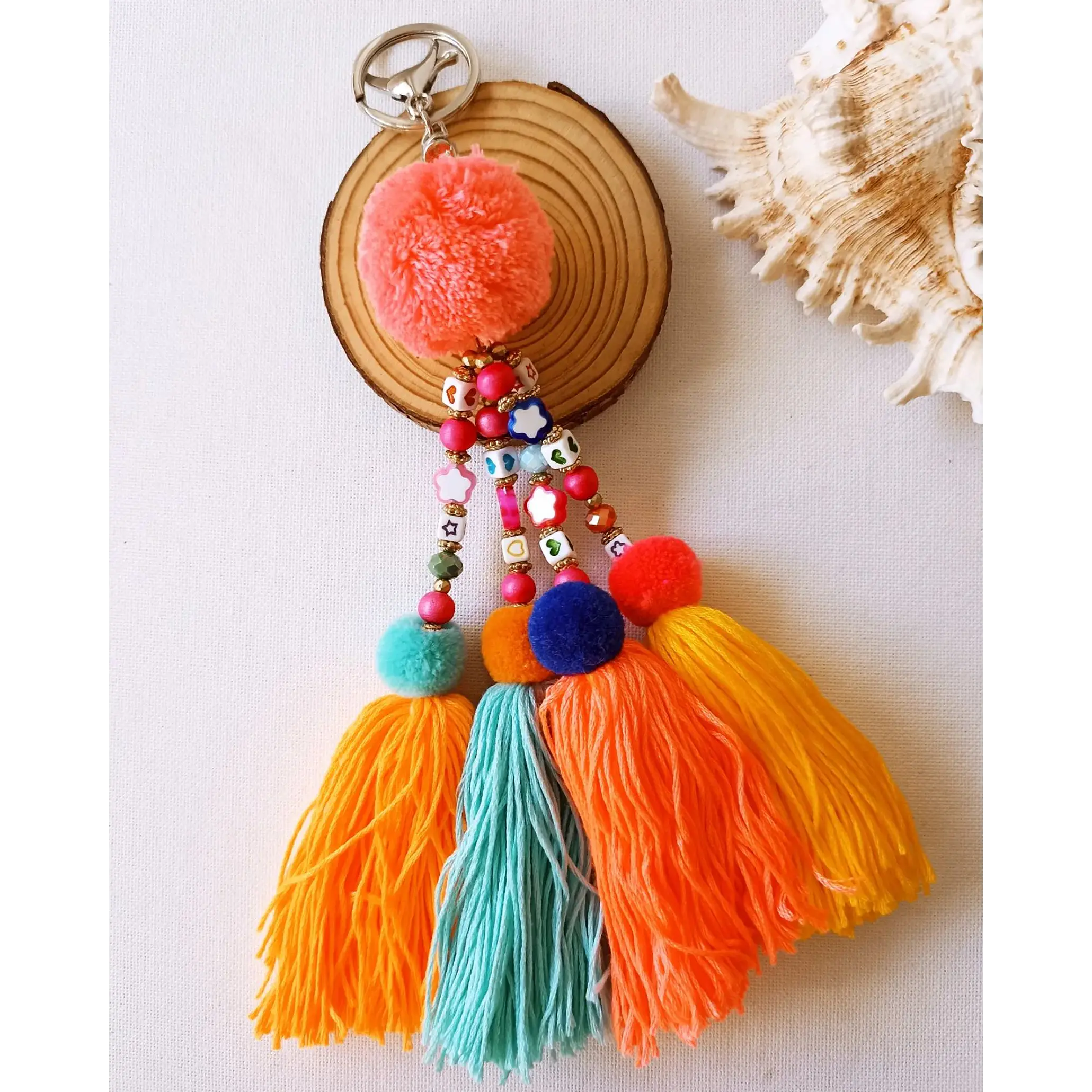 Porta-chaves Bohemian com tons coloridos 1