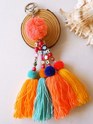 Porta-chaves Bohemian com tons coloridos