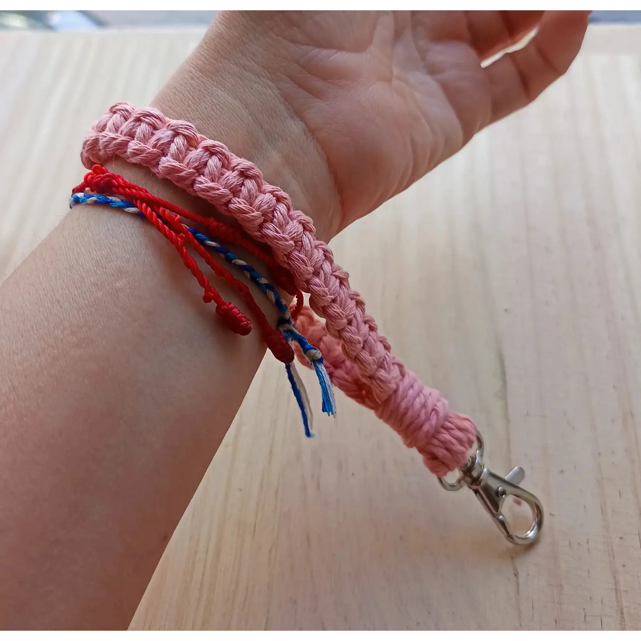 Porta-chaves/Wristlet macramé 5
