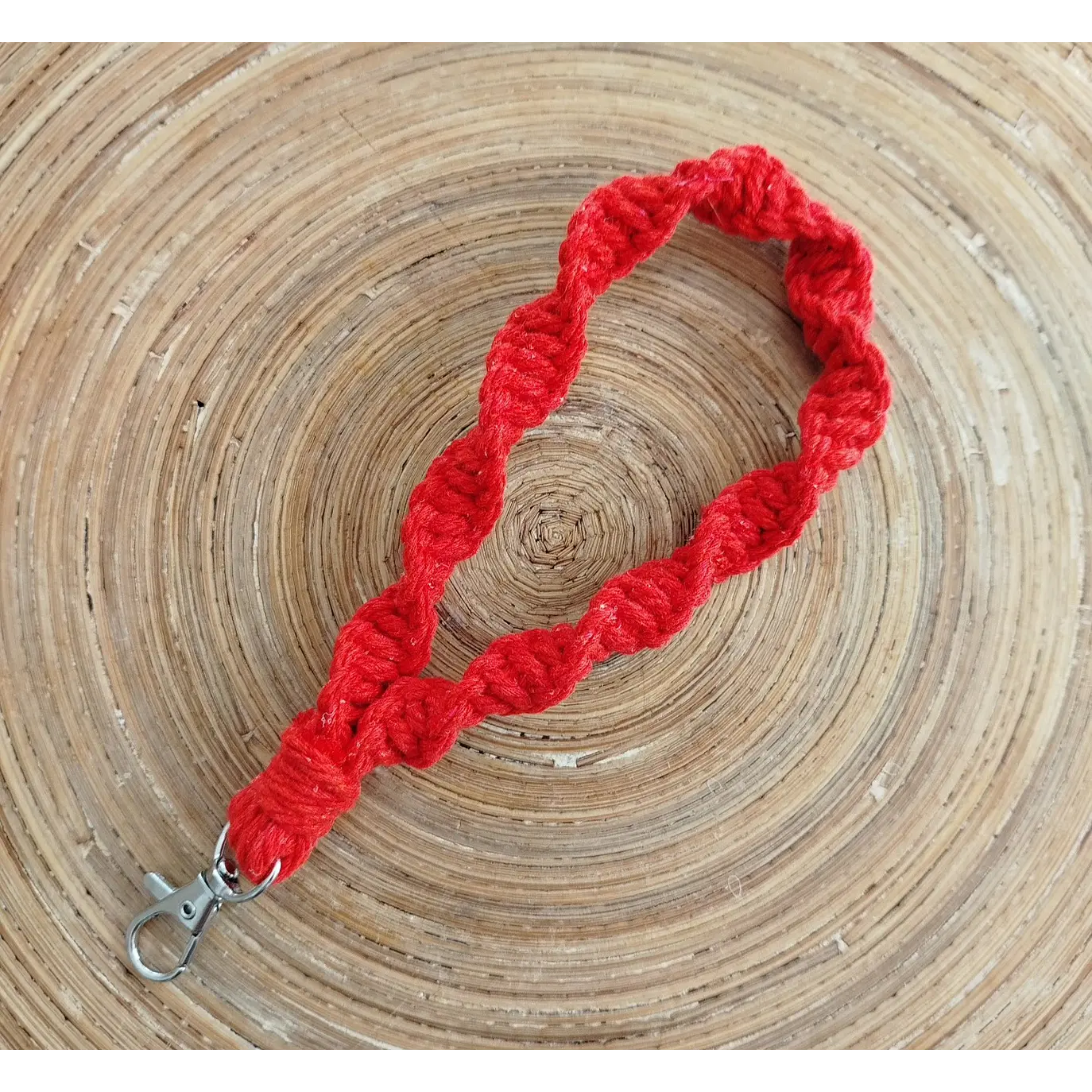Porta-chaves/Wristlet macramé torcido 6