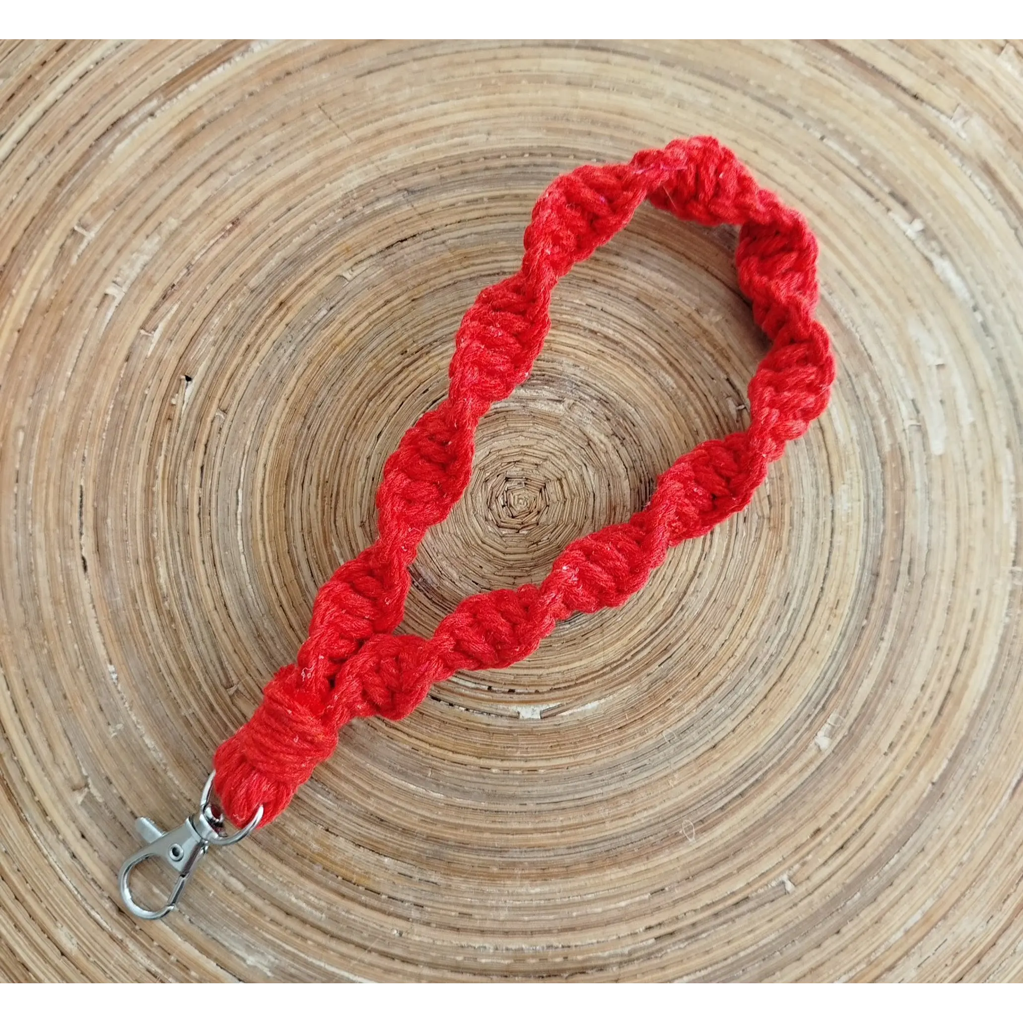 Porta-chaves/Wristlet macramé torcido 6