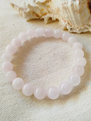 Pulseira com Quartzo Rosa