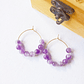 Brincos/Argolas com pedras naturais Ametista - thumbnail 1