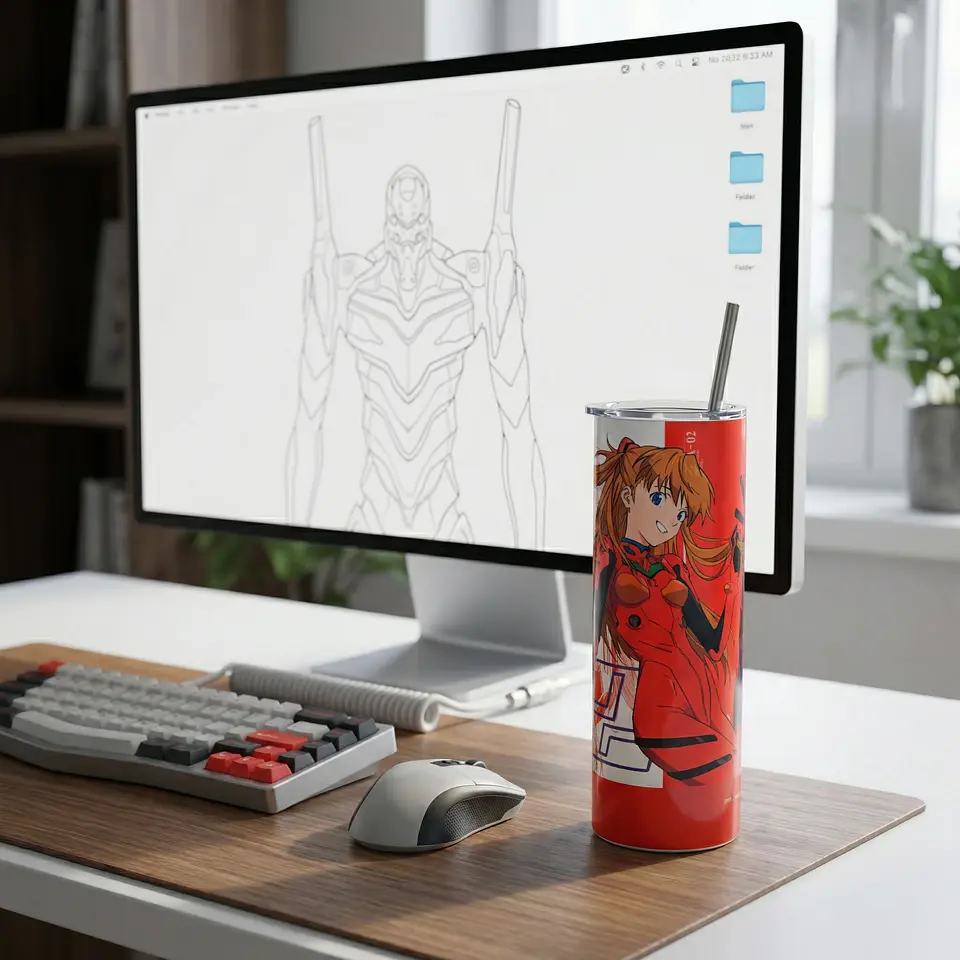 Vaso térmico 600ml - Asuka Evangelion 4