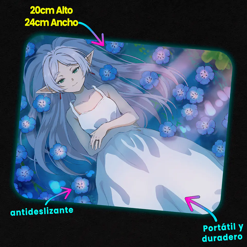 Mousepad 20x24 cm - Diseño Frieren Blue Bloom 2