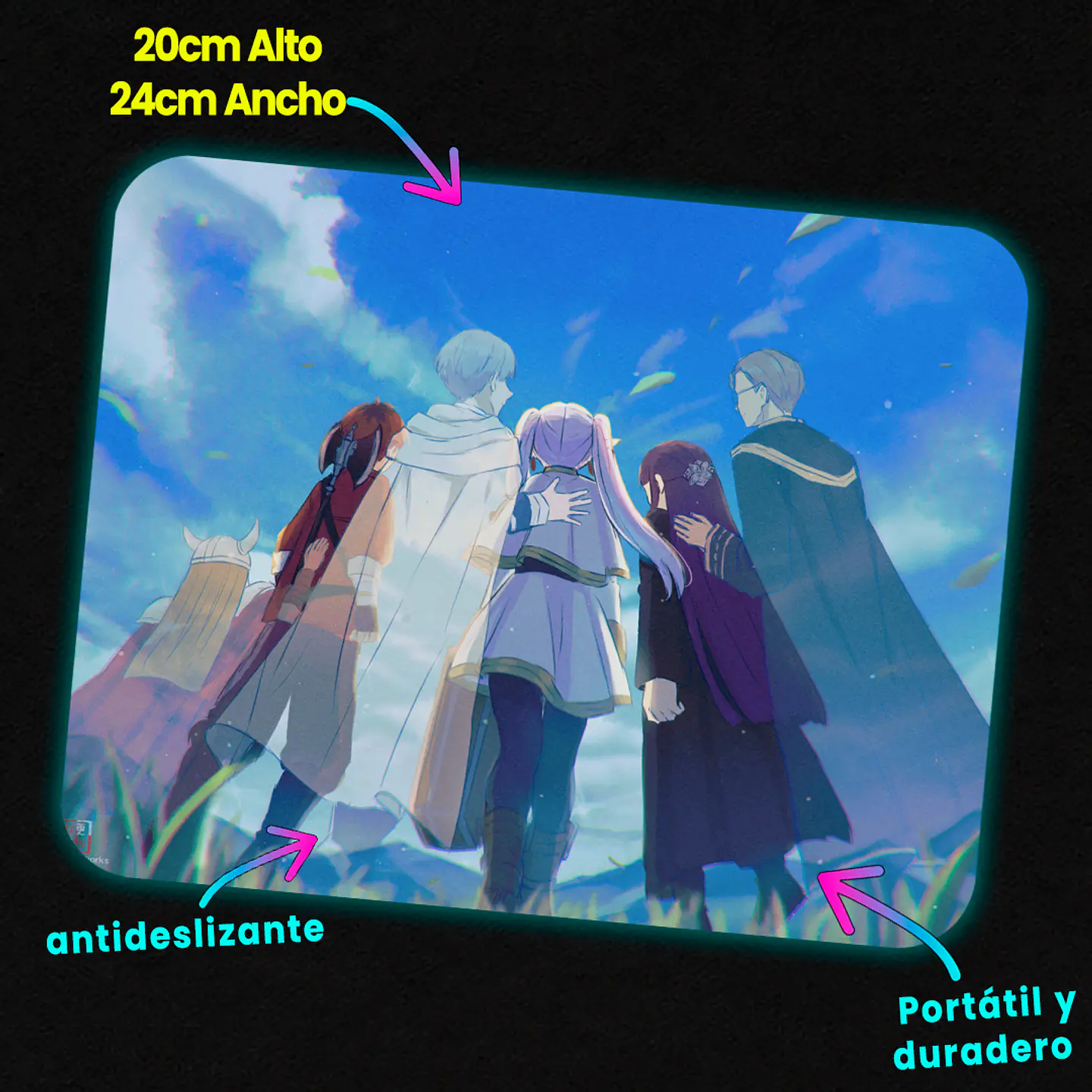 Mousepad 20x24 cm - Diseño Frieren Skybound Party 3