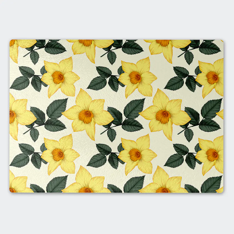 Tabla de cocina - Diseño Girasoles Vintage 1