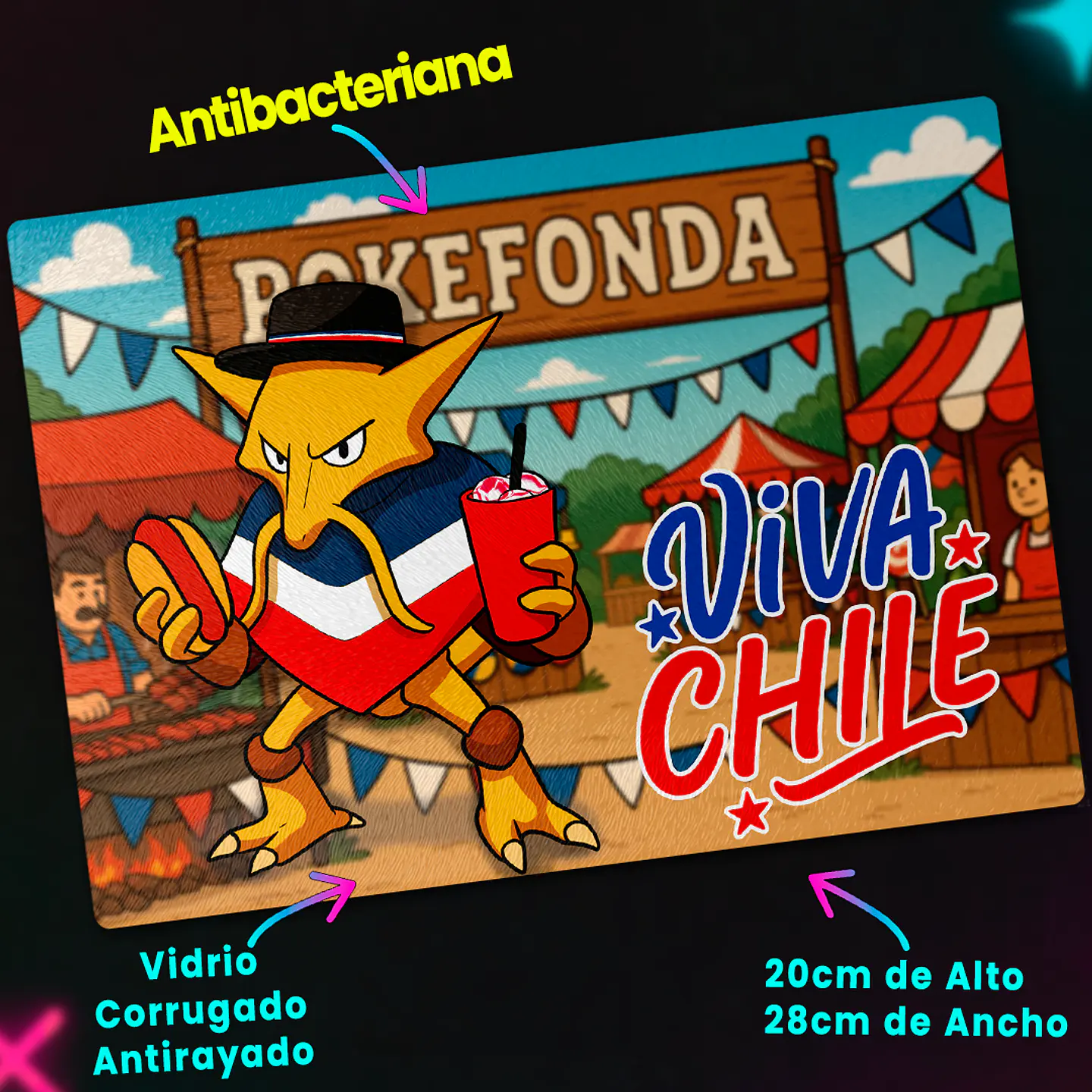 Tabla de cocina - Diseño Pokefonda Dieciochera 2