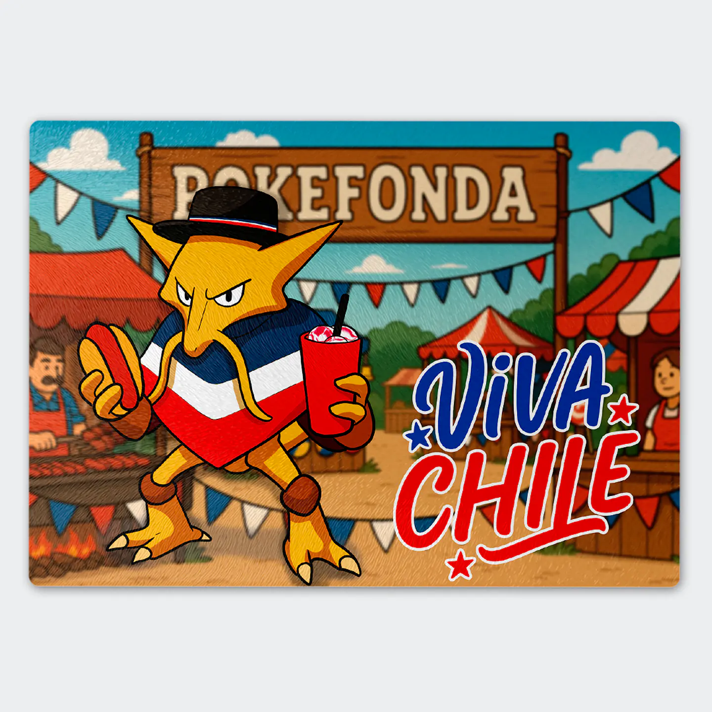 Tabla de cocina - Diseño Pokefonda Dieciochera 1