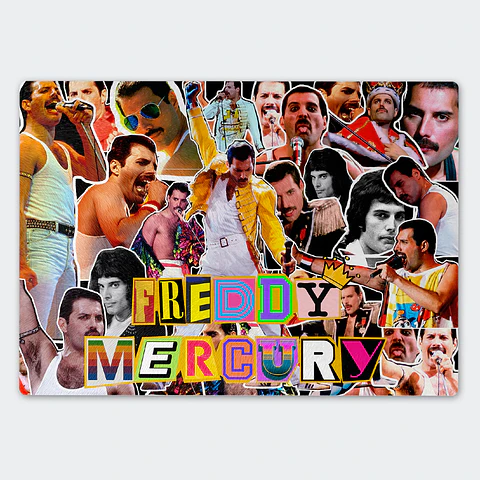 Tabla de cocina - Diseño Freddie Mercury Live Collage