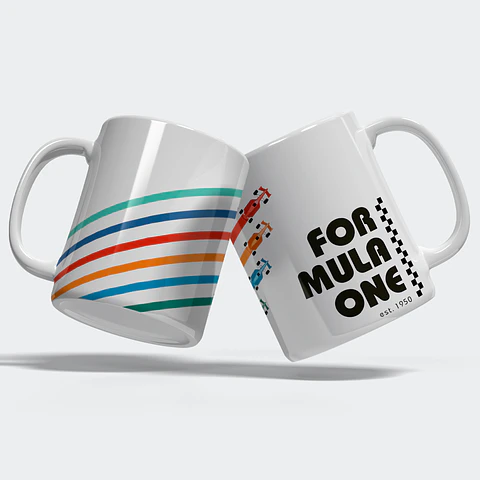 Taza 330ml - Diseño Fórmula One Retro