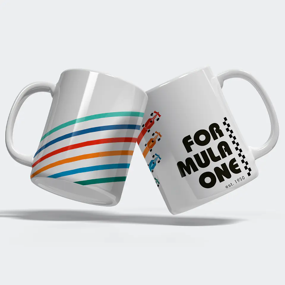 Taza 330ml - Diseño Fórmula One Retro 1