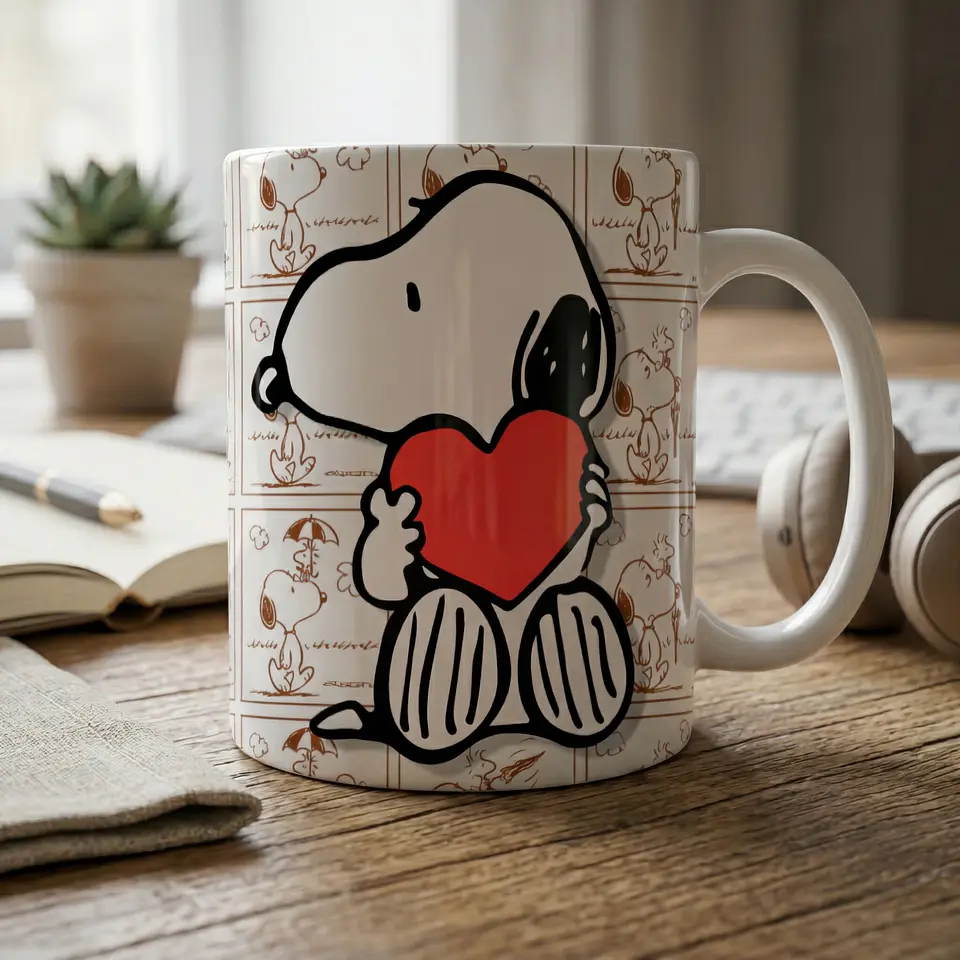 Taza 330ml - Diseño Snoopy Heart 2
