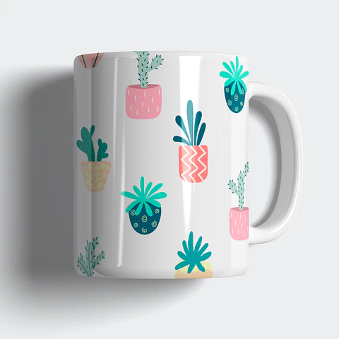Taza 330ml - Diseño Cactus Pop
