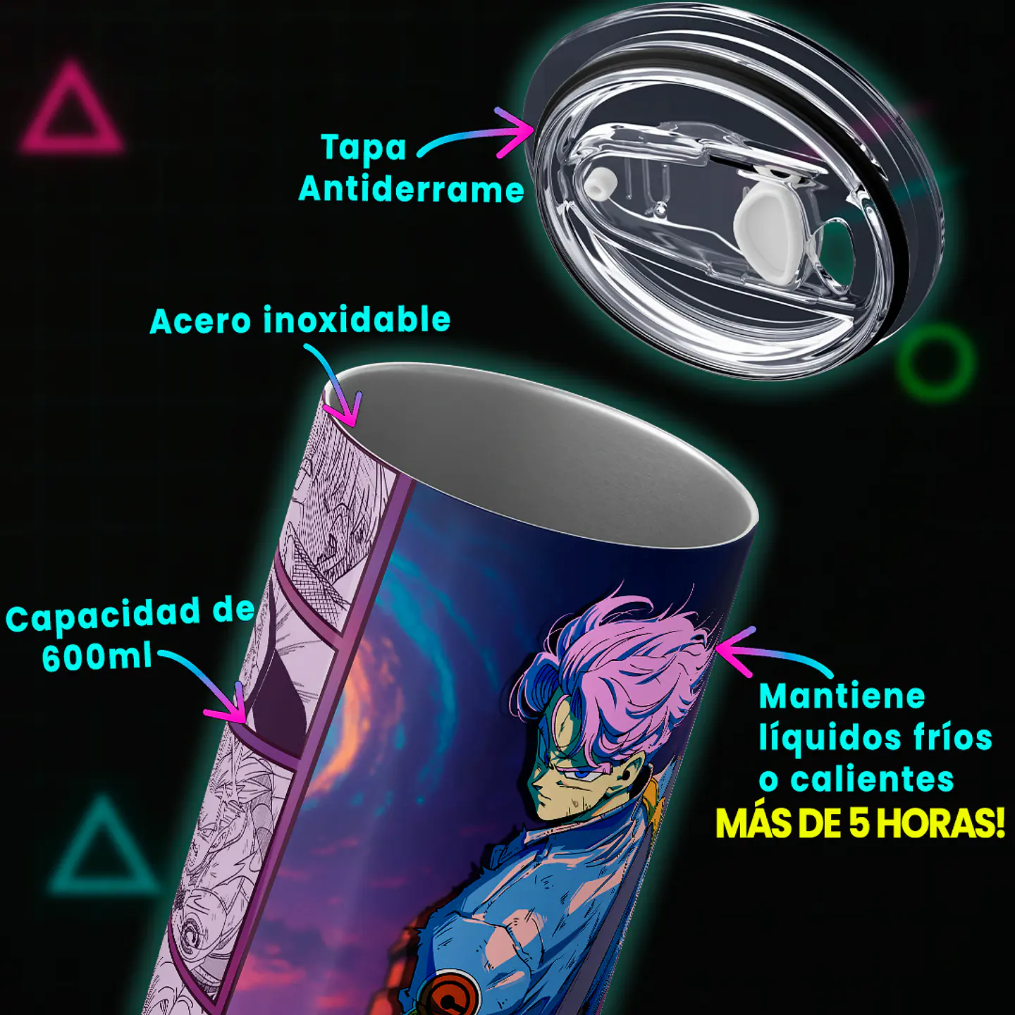 Vaso térmico 600ml - Diseño Trunks Future Slash 4