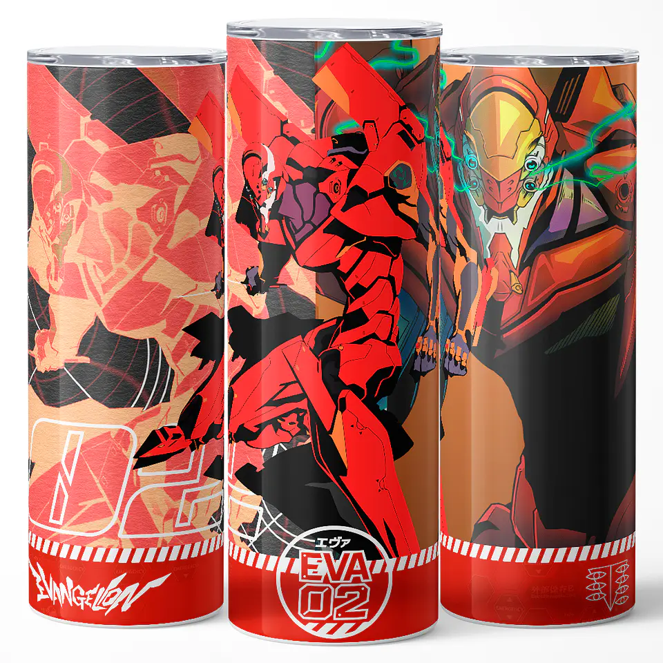 Vaso térmico 600ml - Diseño EVA Crimson Impact 4