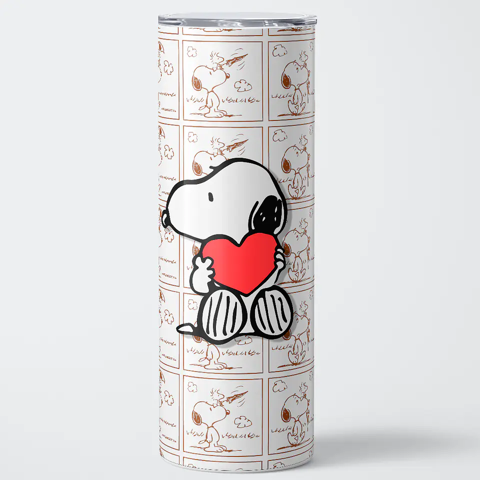 Vaso térmico 600ml - Diseño Snoopy Heart Strip 1