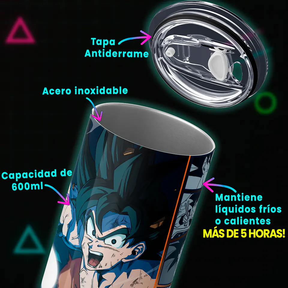 Vaso térmico 600ml - Diseño Goku Kame Pulse 4