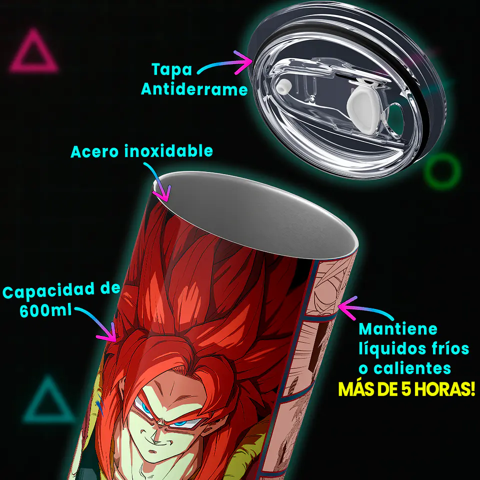 Vaso térmico 600ml - DiseñoGogeta SSJ4: Fusion Inevitable 4