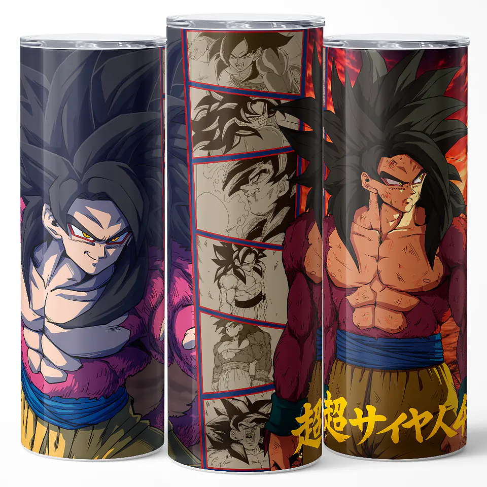 Vaso térmico 600ml - Diseño Goku SSJ4 Primal Instinct 3