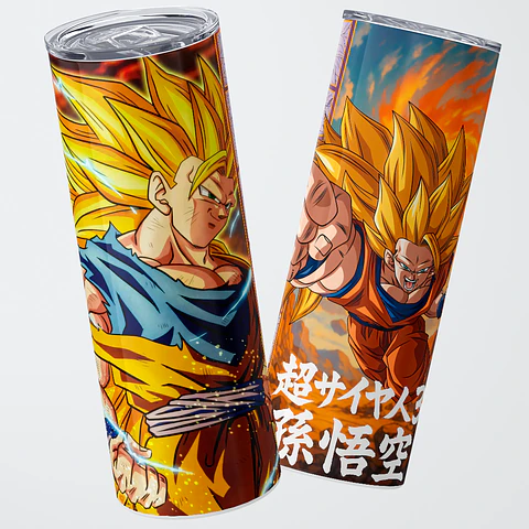Vaso térmico 600ml - Diseño Goku SSJ3 Golden Warrior