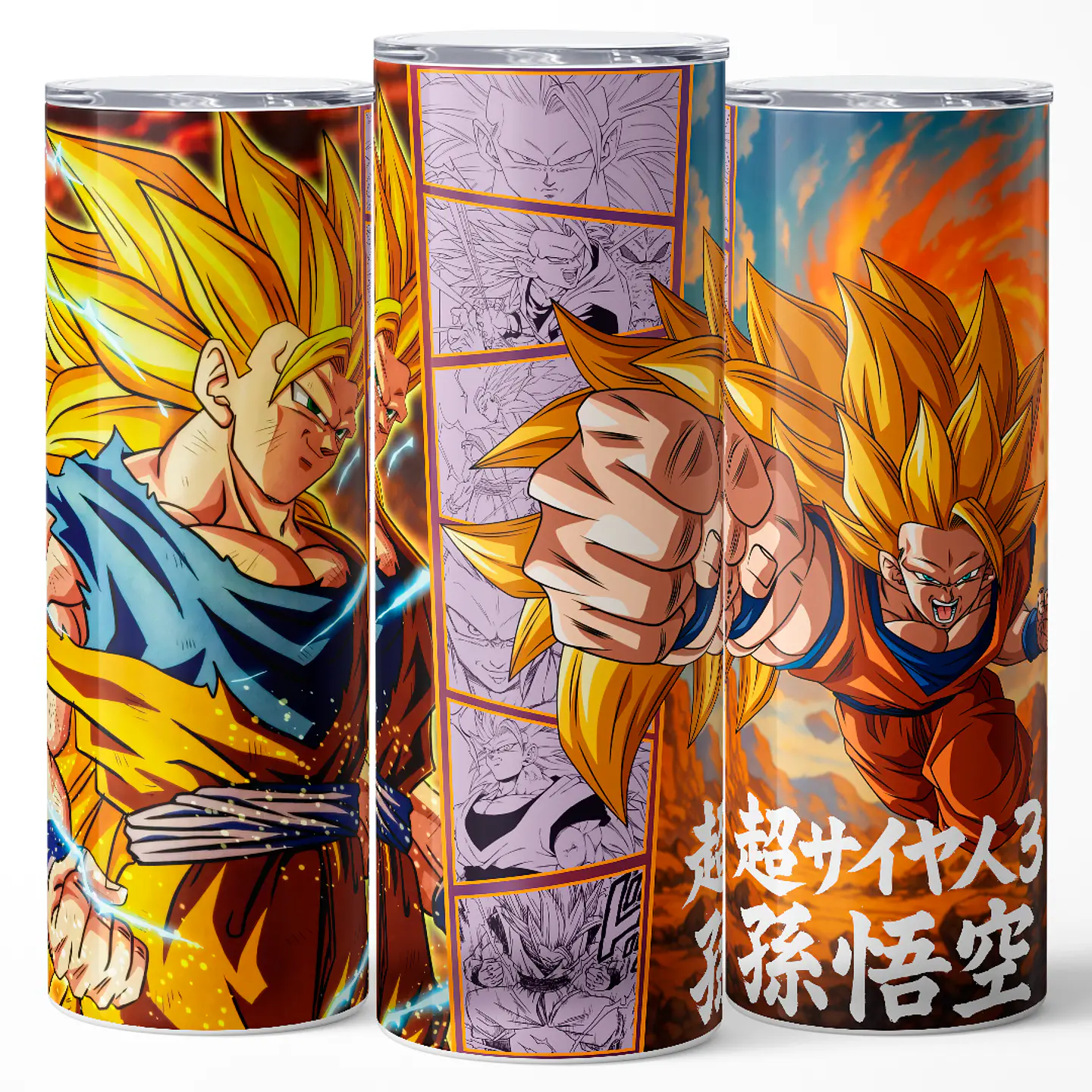 Vaso térmico 600ml - Diseño Goku SSJ3 Golden Warrior 3