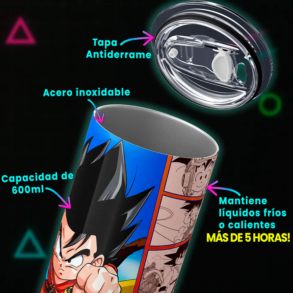 Vaso térmico 600ml - Diseño Goku Kid Adventure 4