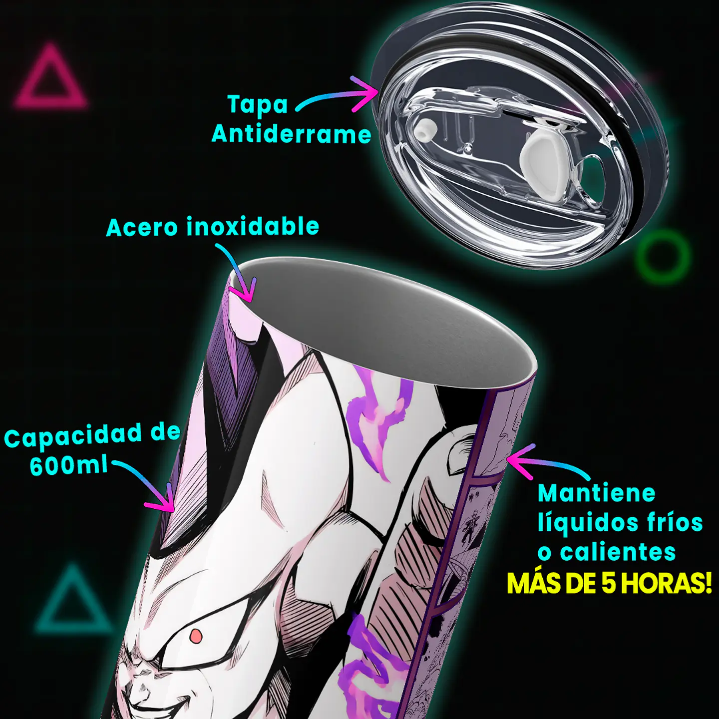 Vaso térmico 600ml - Diseño Freezer Emperor of Evil 4