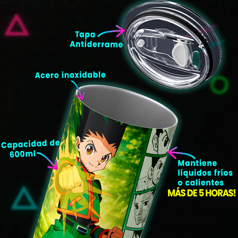 Vaso térmico 600ml - Diseño Gon Freecss 4